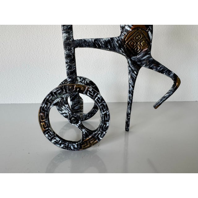 Vintage Frederic Weinberg Style Etruscan Horse Chariot Sculpture/Sold For Sale In Miami - Image 6 of 9