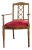 Mid Century Rococo Revival Armchair With Red Velvet Seat For Sale