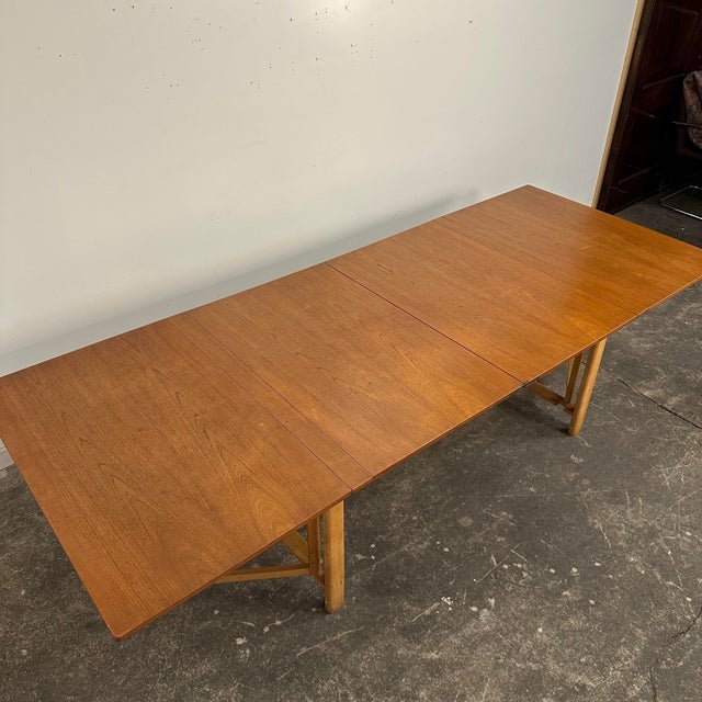 Bruno Mathsson Mid Century Modern Bruno Mathsson GateLeg Dining Table "Maria Flap" For Sale - Image 4 of 12