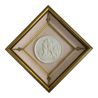 Mid 20th Century Framed Italian Bisque Taglio For Sale