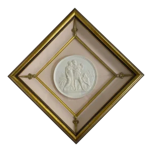 Mid 20th Century Framed Italian Bisque Taglio