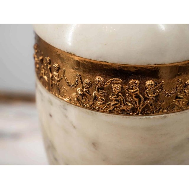 Marble Cassolettes Vases, Set of 2 For Sale - Image 4 of 8