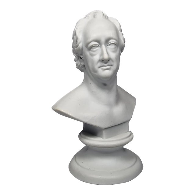 19th Century Meissen Parian Porcelain Bust of Johann Wolfgang Von Goethe German For Sale