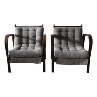 1940's Karel Koželka & Antonín Kropáček Armchairs, a Pair For Sale