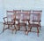 Mid-Century Modern Vintage Harden Solid Wood Dining Chairs Set of 6 Spindle Back Turned Legs For Sale - Image 3 of 12