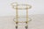 Mid 20th Century French Midcentury Brass Two-Tiered Oval Cart with Glass Shelves and Casters For Sale - Image 5 of 8