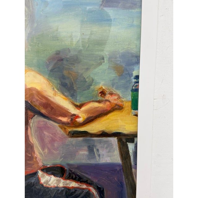 Figurative Artwork Man Waiting at the Window, Framed For Sale - Image 12 of 12