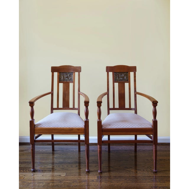 Antique Jugendstil Art Nouveau Armchairs - A Pair For Sale In Washington DC - Image 6 of 6