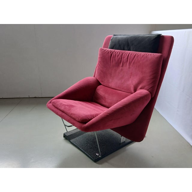 1970s Set of Reclining Chair and Ottoman by Vittorio Introini for Saporiti Italia, 1970s For Sale - Image 5 of 18