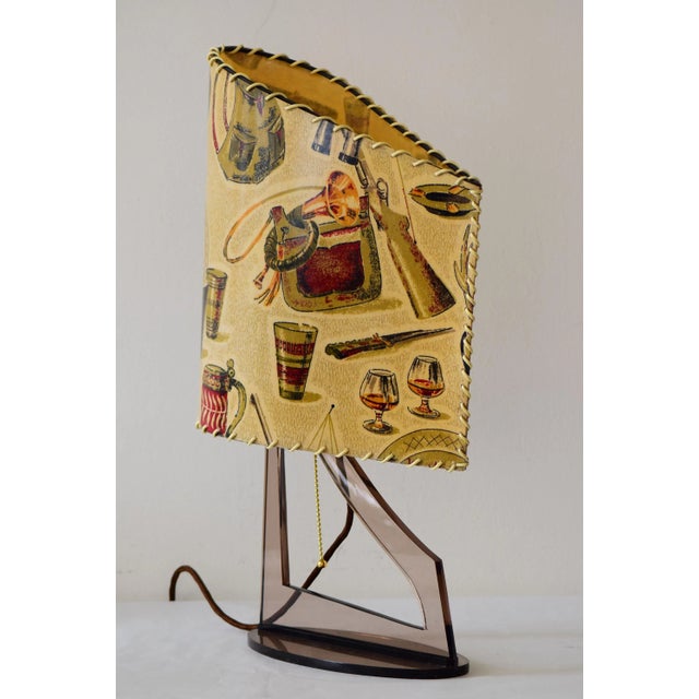 Table Lamp Italy, Around 1960s Acrylic and paper, excellent original condition. European Plug (up to 250V).The wiring of...