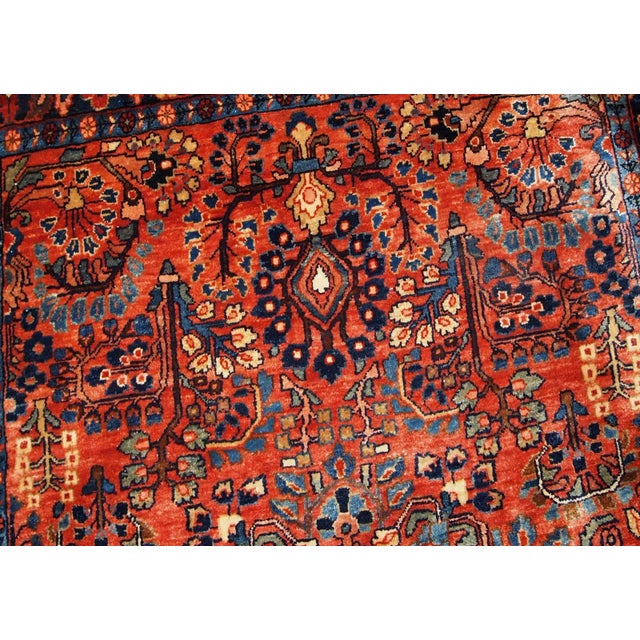 Persian 1920s Handmade Antique Persian Sarouk Rug For Sale - Image 3 of 8