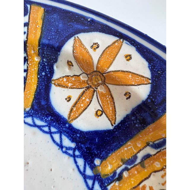 Hand-Painted Italian Folk Art Majolica Plate For Sale - Image 11 of 12
