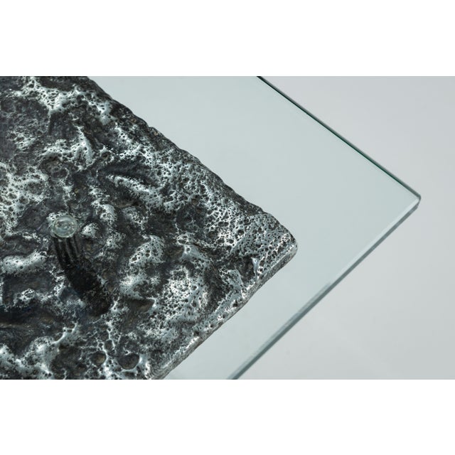 Brutalist Coffee Table in Aluminium, 1970s For Sale - Image 10 of 14