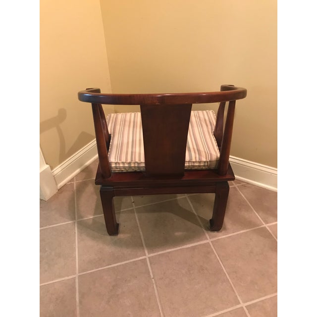 Vintage Mid Century Wood James Mont Style Ming Chair For Sale In Philadelphia - Image 6 of 9