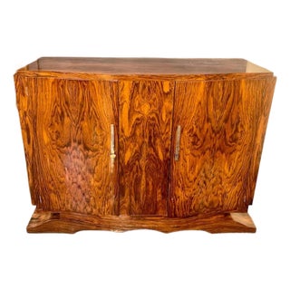 Period French Art Deco Rosewood Bar Cabinet For Sale