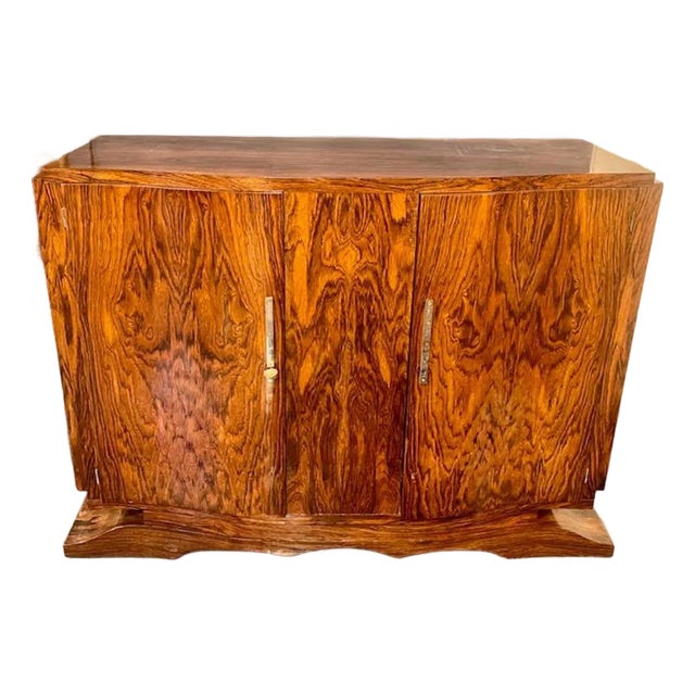 Period French Art Deco Rosewood Bar Cabinet For Sale