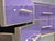 Mid-Century Modern Bedside Tables in Violet Glass by Justfurnituress, Set of 2 For Sale - Image 3 of 9