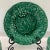 Rare set of 12 Antique Majolica Green Plates with a decor of Strawberries, Grapes and Grape leaves. The plates have a...