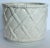 Vintage Hollywood Regency/Palm Beach White Ceramic Faux Bamboo Cache Pot/Planter For Sale - Image 11 of 12