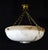 Gold Large Vintage Pendant Chandelier in Alabaster, 1930s For Sale - Image 8 of 14
