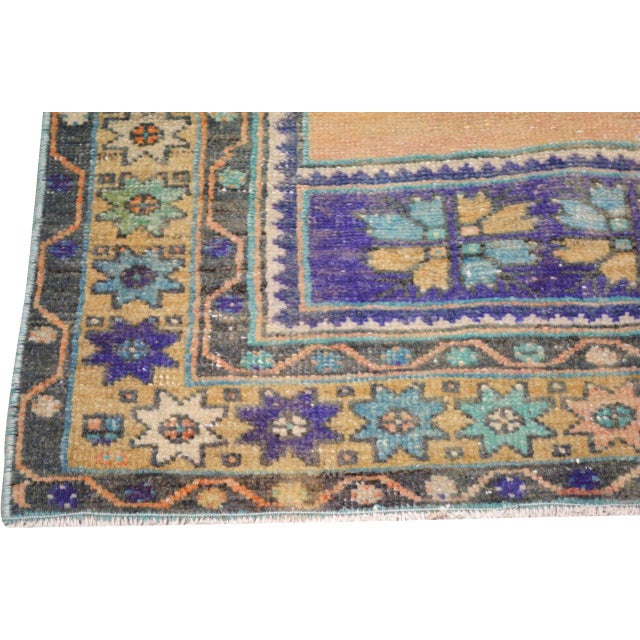 Vintage Turkish Anatolian Hand Knotted Wool Rug, 3'x6'5'' For Sale - Image 4 of 5
