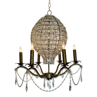 First Half of the 20th Century Six Light Balloon Form Chandelier For Sale