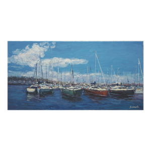 Original Oil Painting, Sailboat by Sean Wu
