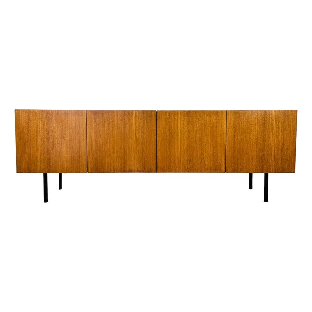 Scandinavian Minimalist Teak Sideboard, 1960s For Sale