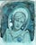 Blue Astronaut by Rhonda Libbey | Watercolor on Arches paper of a woman in a space helmet For Sale