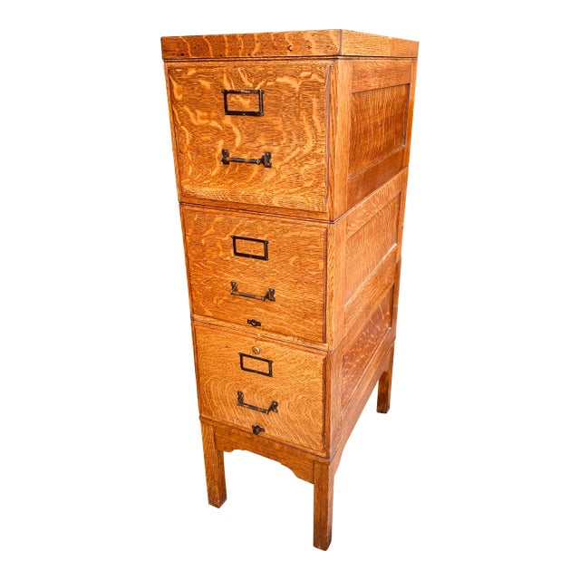 Antique Wabash Stackable File Cabinet For Sale