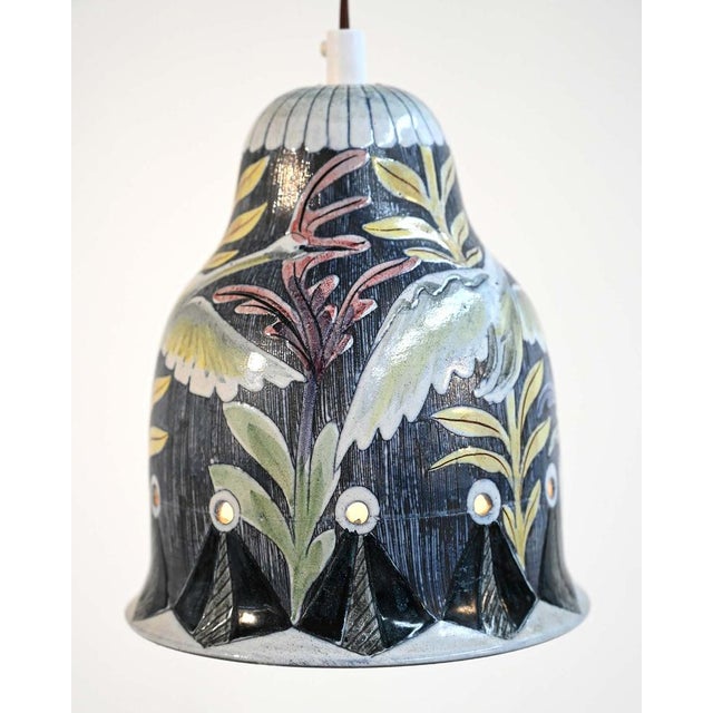 Tilgmans Hanging Lamps in Glazed Stoneware, 1960s, Set of 2 For Sale - Image 4 of 8