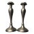 90's Pewter Candle Sticks S/2 For Sale