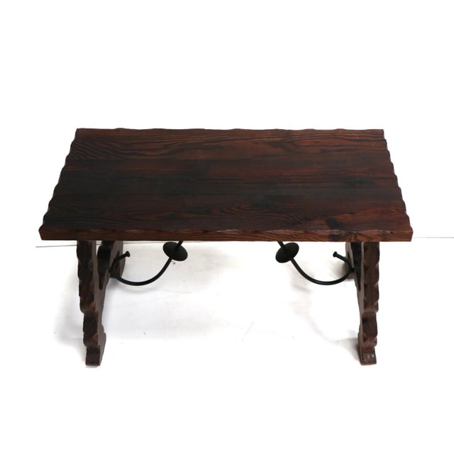 Large Vintage Spanish Brutalist Side Table, 1960s For Sale - Image 4 of 8