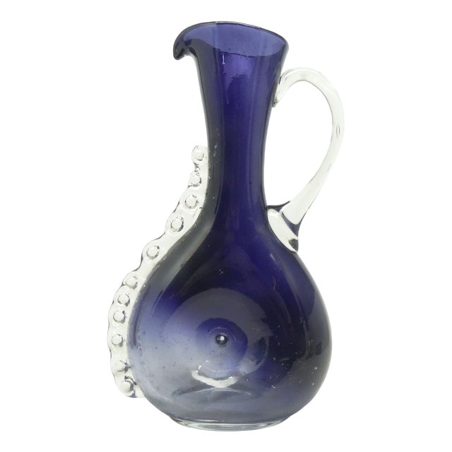 Postmodern Jug by J. Górski for Tarnów Glassworks, Poland, 1970s For Sale