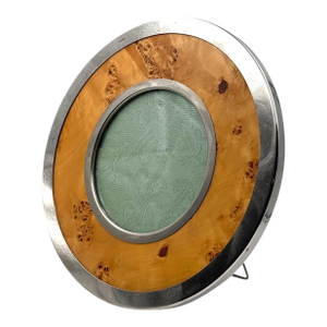 Hollywood Regency Large Burl Picture Frame, Nucci Valsecchi Italy 1970s