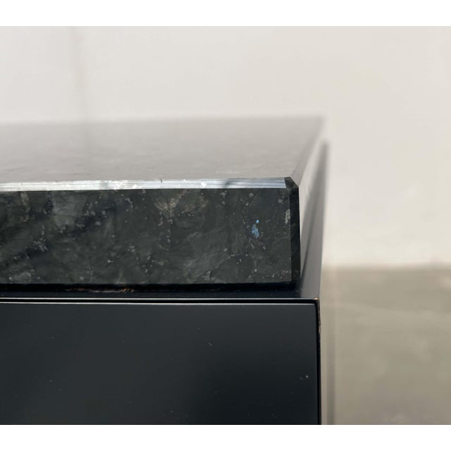 Vintage German Table with Drawer and Granite Tabletop from Interlübke, 1980s For Sale - Image 11 of 18