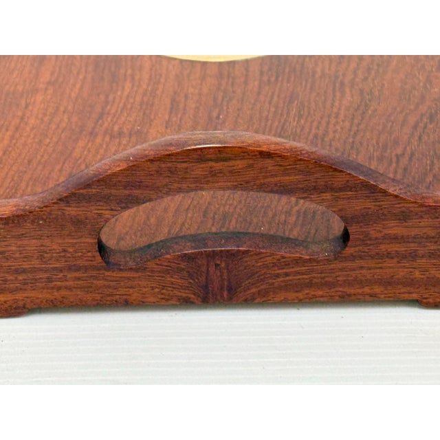 Brass + Rosewood Nesting Trays, Set of Three For Sale - Image 10 of 12