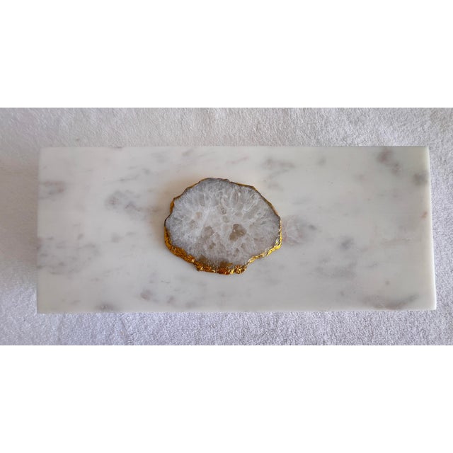 Contemporary White Marble Alabaster Oblong Box For Sale In Miami - Image 6 of 10