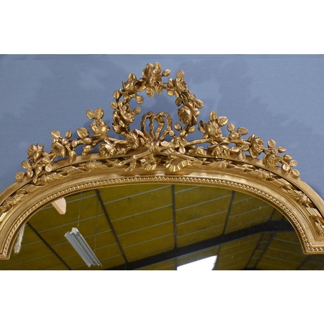 Mid-19th Century Louis XVI Golden Mirror For Sale - Image 5 of 18