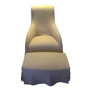 B & B Italia Swivel Lounge Chair and Ottoman For Sale