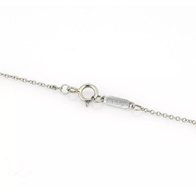 1990s Tiffany & Co. Pendant Necklace Platinum Diamond Etoile Heart For Sale - Image 5 of 5