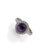 Amethyst Gemstone Silver & Diamond Statement Ring, Size 7 For Sale - Image 4 of 9