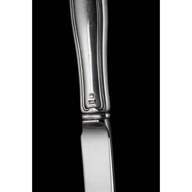 Fruit Knives in Stainless Steel and Sterling Silver by Georg Jensen, 1940s, Set of 4 For Sale - Image 4 of 5