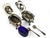 1930's Walker & Hall Silver Plated Condiment Set With Cobalt Blue Glass Inserts Sheffield England- 10 Pieces For Sale - Image 6 of 12