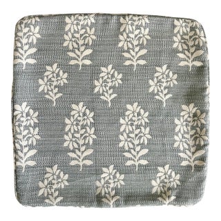 Peter Dunham Indoor/Outdoor Asha Light Blue & Off White Pillow Cover For Sale
