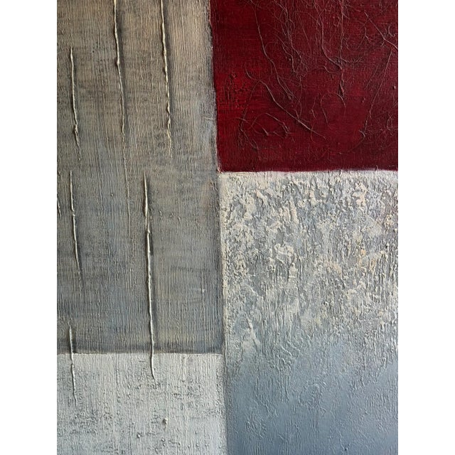 Wood Original Signed Abstract Painting by Becky C. – 42 X 42 Inches – One-of-a-Kind Color Block on Cloth For Sale - Image 7 of 12