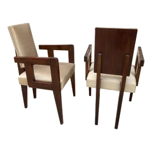 1940s Andre Sornay Armchairs - A Pair