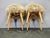 Charming pair of Mid-Century Modern stools originating from Czechoslovakia in the 1950s. The stools feature elegant...