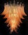 1990s Italian Murano Felci Glass Chandelier with 75 Amber Glasses, 1990s For Sale - Image 5 of 16