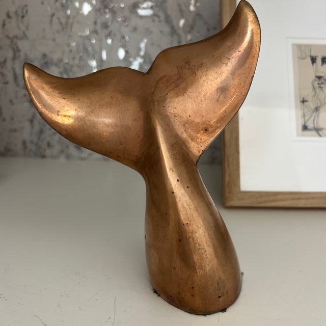 Mid 20th Century Mid Century Modernist Bronze Whale Tail Sculpture For Sale - Image 5 of 8